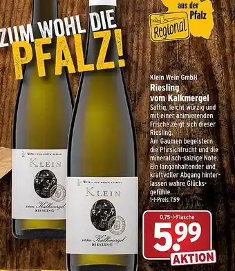 Wasgau Klein wein gmbh riesling vom kalkmergel Angebot