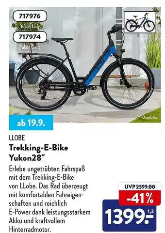 Aldi Nord Llobe trekking-e-bike yukon 28 Angebot