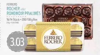 Edeka Struve Ferrero rocher oder rondnoir pralinés Angebot