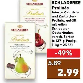 Kaufland Schladerer pralinés Angebot