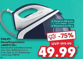 Kaufland Philips dampfbügelstation „hl5917-20“ Angebot