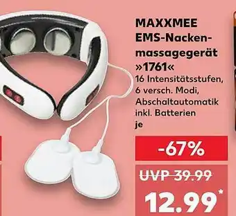 Kaufland Maxxmee ems-nackenmassagegerät „1761“ Angebot