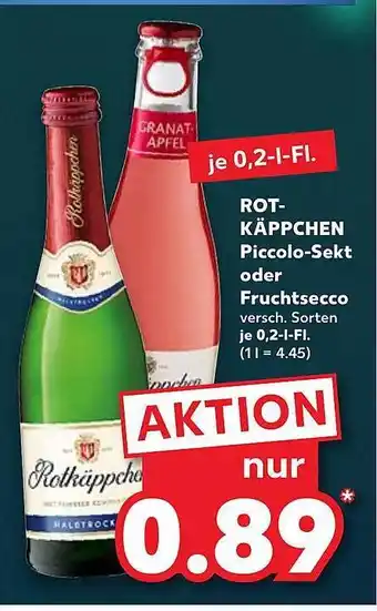 Kaufland Rot-käppchen piccolo-sekt oder fruchtsecco Angebot