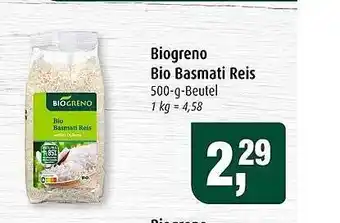 Markant Markt Biogreno bio basmati reis Angebot