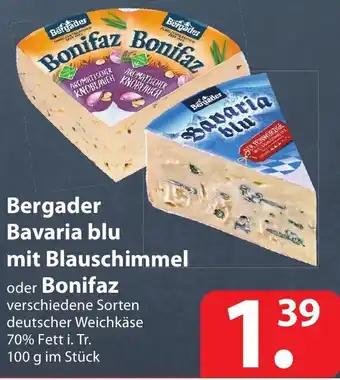 Famila Nord Ost Bergader Bavaria Blu mit Blauschimmel oder Bonifaz 100g Angebot