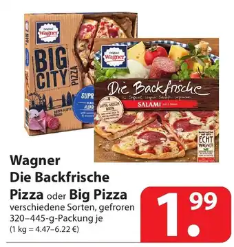 Famila Nord Ost Wagner Die Backfrische Pizza oder Big Pizza 320-445g Angebot