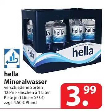 Famila Nord Ost Hella Mineralwasser 12x1L Angebot