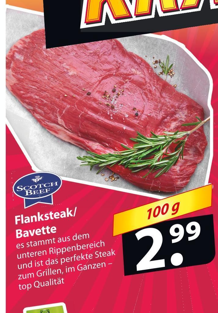 Scotch beef flanksteak oder bavette Angebot bei Famila Nord Ost