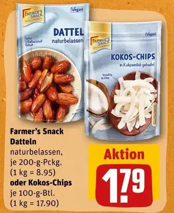 REWE Farmer’s snack datteln oder kokos-chips Angebot