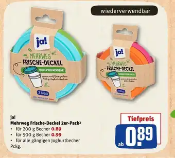 REWE Ja! mehrweg frische-deckel 2er-pack Angebot