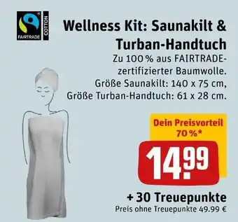 REWE Wellness kit: saunakilt & turban-handtuch Angebot