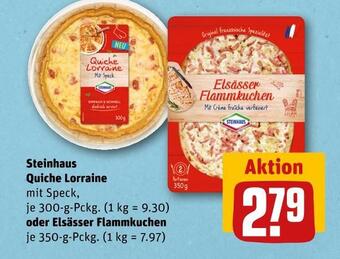 REWE Steinhaus quiche lorraine oder elsässer flammkuchen Angebot