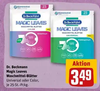 REWE Dr. beckmann magic leaves waschmittel-blätter Angebot