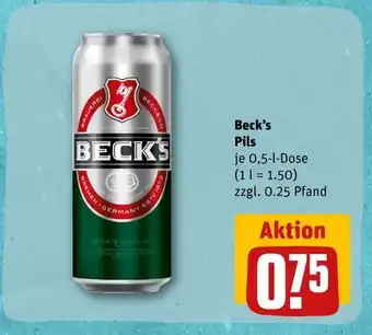 REWE Beck’s pils Angebot