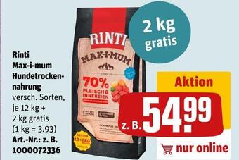 REWE Rinti max-i-mum hundetrockennahrung Angebot