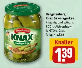 REWE Hengstenberg knax gewürzgurken Angebot