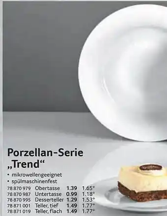 Selgros Porzellan-Serie ,,Trend" Angebot