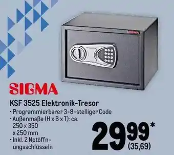 METRO Sigma ksf 3525 elektronik-tresor Angebot