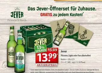 Getränkeland Jever pilsener, light oder fun alkoholfrei Angebot