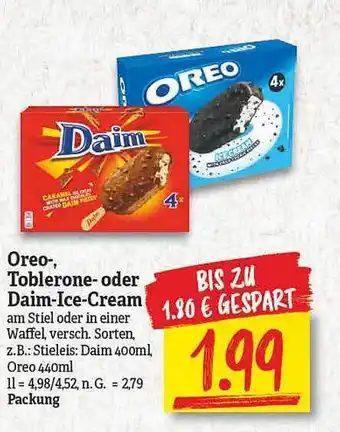 NP Discount Oreo-, toblerone- oder daim-ice-cream Angebot