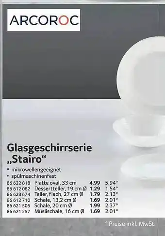 Selgros Glasgeschirrserie ,,Stairo" Angebot