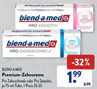 Aldi Süd Blend-a-Med Premium Zahncreme 75 ml Tube Angebot