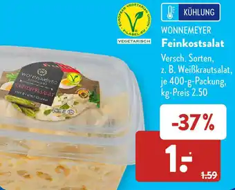 Aldi Süd Wonnemeyer Feinkostsalat 400 g Packung Angebot