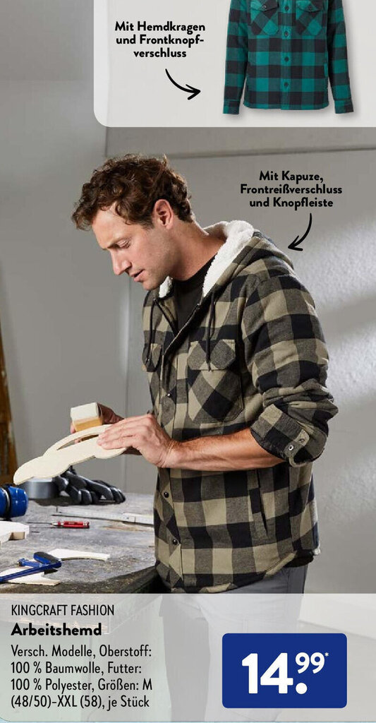 Kingcraft Fashion Arbeitshemd Angebot bei Aldi Süd