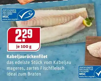 REWE Kaufpark Kabeljaurückenfilet 100g Angebot