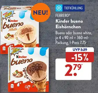 Aldi Süd Ferrero Kinder bueno Eishörnchen 4x90 ml Angebot