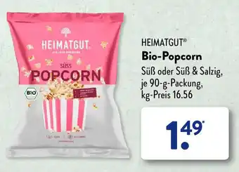 Aldi Süd Heimatgut Bio Popcorn 90 g Packung Angebot