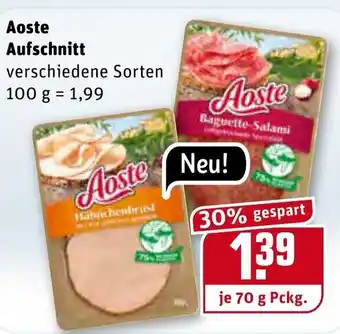 REWE Kaufpark Aoste Aufschnitt 70g Angebot