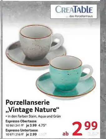 Selgros Porzellanserie ,,Vintage Nature" Angebot