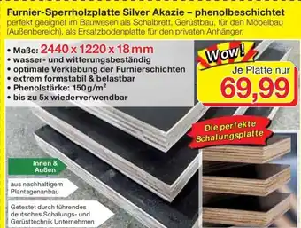 Jawoll Furnier Sperrholzplatte Silver Akazie-phenolbeschichtet Angebot