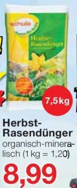 Jawoll Herbst Rasendünger 7,5 kg Angebot