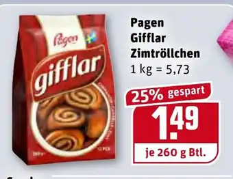 REWE Kaufpark Pagen Gifflar Zimtröllchen 260g Btl. Angebot