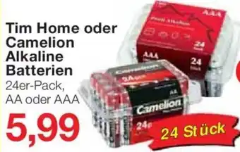 Jawoll Tim Home oder Camelion Alkaline Batterien 24er Pack Angebot