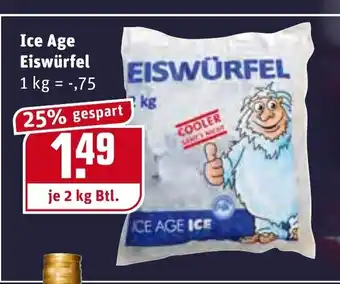 REWE Kaufpark Ice Age Eiswürfel 2kg Angebot