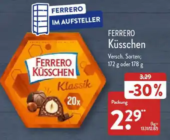 Aldi Nord Ferrero Küsschen 172 g oder 178 g Angebot