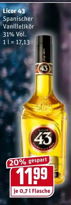 REWE Kaufpark Licor 43, 0,7L Angebot