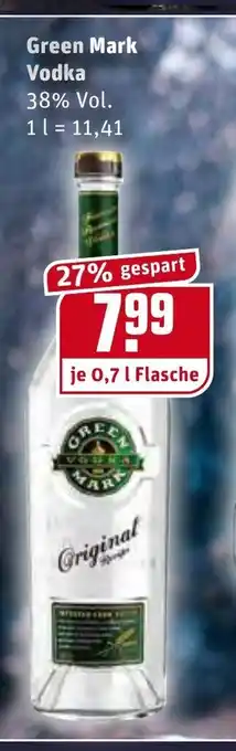 REWE Kaufpark Green Mark Vodka 0,7L Angebot