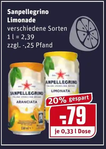 REWE Kaufpark Sanpellegrino Limonade 0,33L Angebot