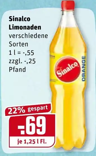 REWE Kaufpark Sinalco Limonaden 1,25L Angebot