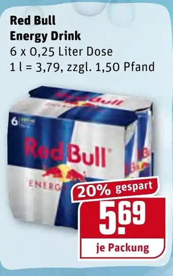 REWE Kaufpark Red Bull Energy Drink 6x0,25L Angebot