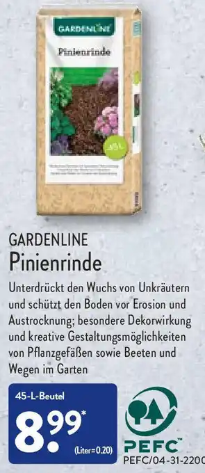 Aldi Nord Gardenline Pinienrinde 45 L Beutel Angebot