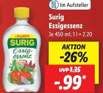 Lidl Surig Essigessenz 450 ml Angebot