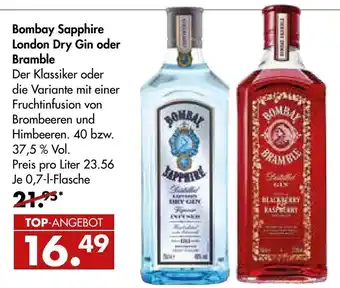 Galeria Markthalle Bombay Sapphire London Dry Gin oder Bramble 0,7L Angebot