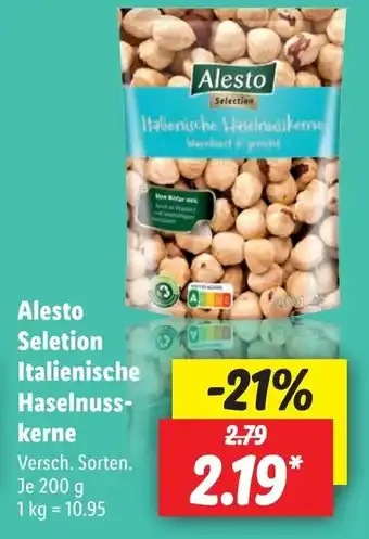 Lidl Alesto Selection Italienische Haselnusskerne 200 g Angebot