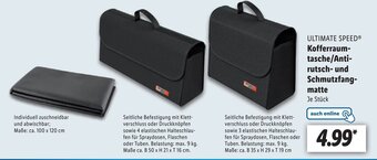 Lidl Ultimate Speed Kofferraumtasche/Antirutsch und Schmutzfangmatte Angebot