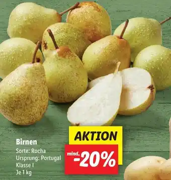 Lidl Birnen 1 kg Angebot